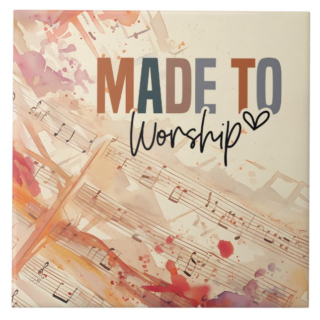 Carreau Citation chrétienne inspirée faite pour le culte (Devant)