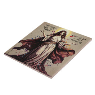 Carreau Citation de Marie Madeleine Art Vintage 