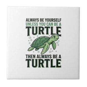 Carreau Citation de Tortue Drôle Design de Gravure Vintage