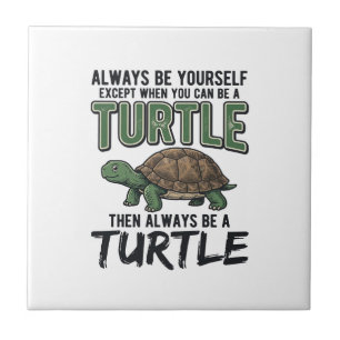 Carreau Citation de Tortue Drôle Design Vectoriel Vintage_