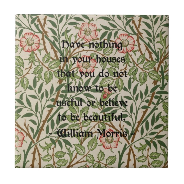 Carreau Citation de William Morris (Devant)