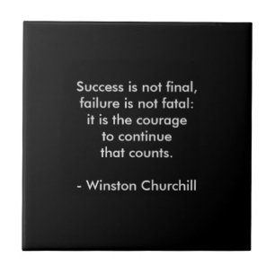 Carreau Citation de Winston Churchill ; succès