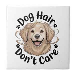 Carreau Citation drôle de cheveux de chien Retriever doré,