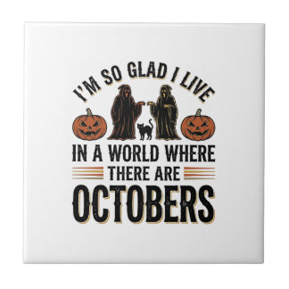 Carreau Citation Halloween Vintage Octobre Dessin Chat Cit