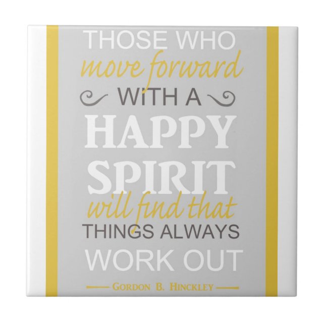 Carreau citation inspirante gordon b hinckley lds (Devant)