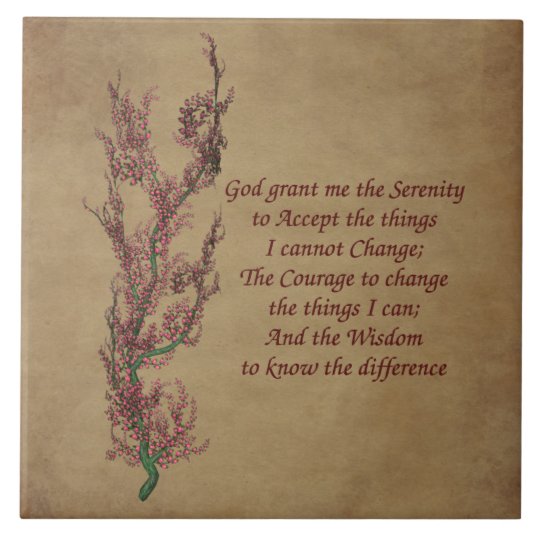Carreau Citation Inspiree De Priere Florale De Serenite Zazzle Fr
