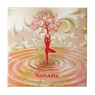 Carreau Citation Namaste Arbre de Vie Yoga Zen