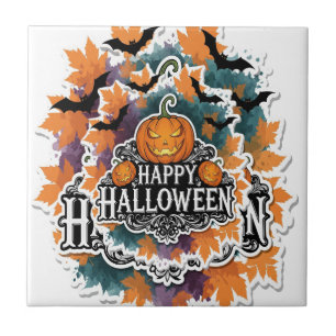 Carreau Citations drôles et effrayantes d'Halloween Joyeux