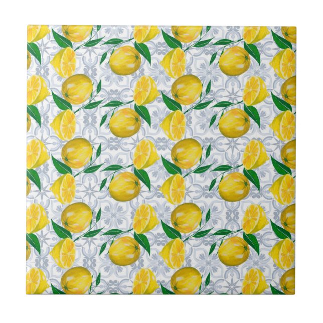 Carreau Citron bleu (Devant)
