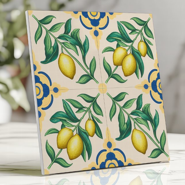 Carreau Citron Citrus Méditerranéen  (Créateur téléchargé)