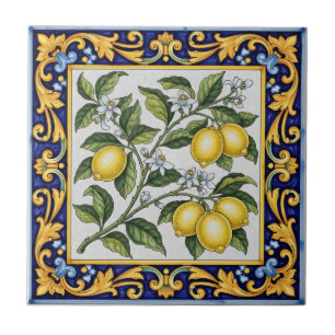 Carreau Citron traditionnel italien Majolique