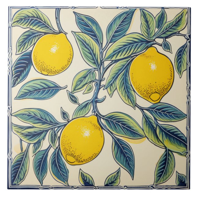 Carreau Citrons d'été méditerranéens (Devant)