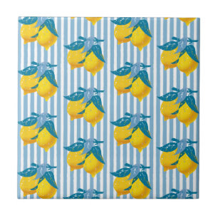 Carreau Citrons jaunes d'Amalfi de style méditerranéen