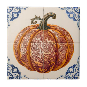 Carreau Citrouille azulejo mosaïque orange vintage en gros