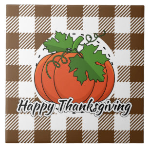 Carreau Citrouille Brown - Bon thanksgiving