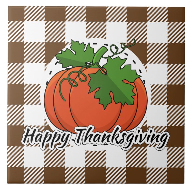 CARREAU CITROUILLE BROWN - BON THANKSGIVING (Devant)