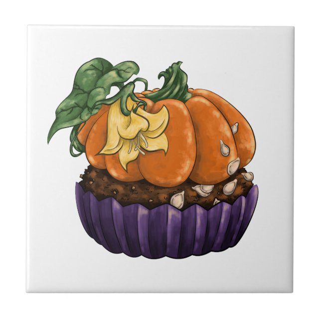 Carreau Citrouille Cupcake (Devant)