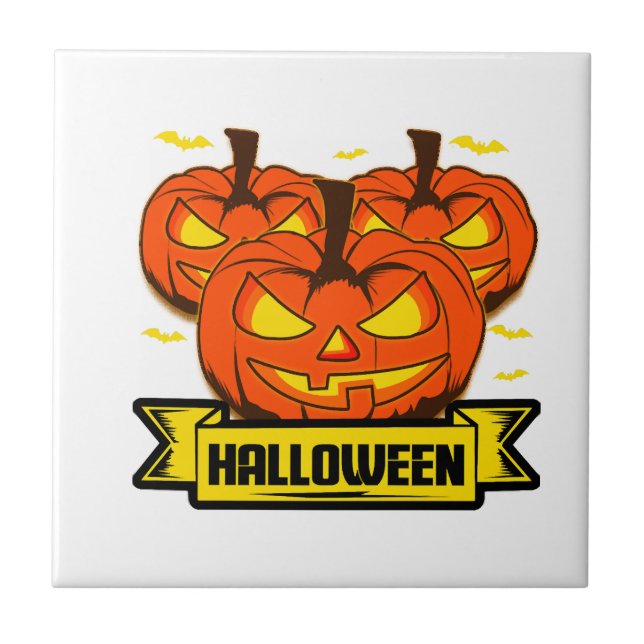 Carreau Citrouille d'Halloween                            (Devant)