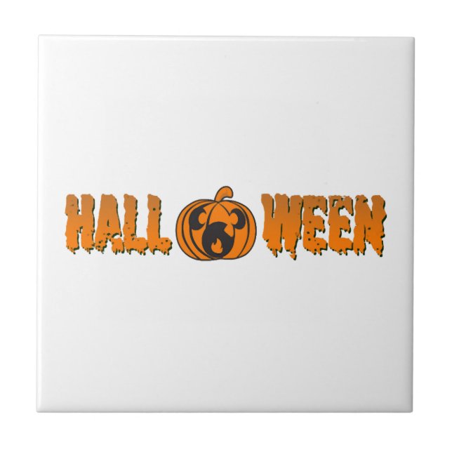 Carreau Citrouille d'Halloween                         (Devant)