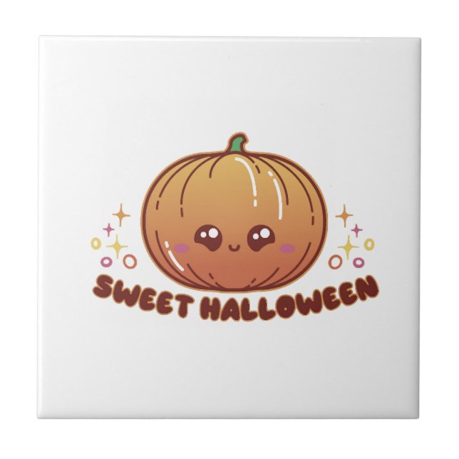 Carreau citrouille d'Halloween (Devant)