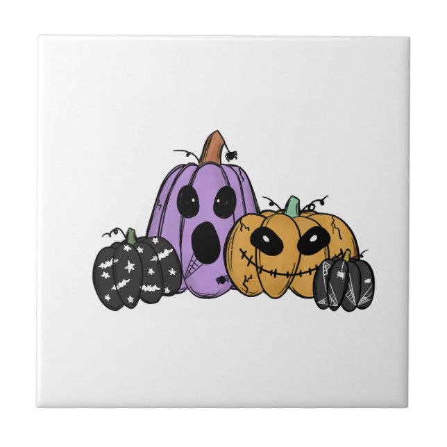 Carreau Citrouille d'Halloween                             (Devant)