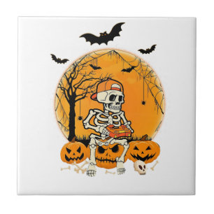 Carreau Citrouille d'Halloween BonePumpkin