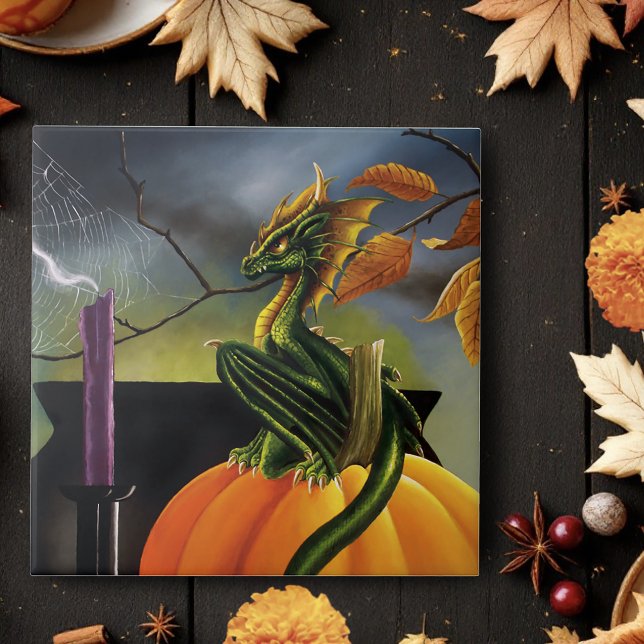 Carreau Citrouille Dragon Cauldron Halloween (Créateur téléchargé)