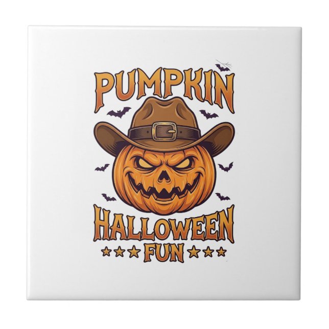 Carreau Citrouille Halloween Amusement Lanterne Jack Chape (Devant)