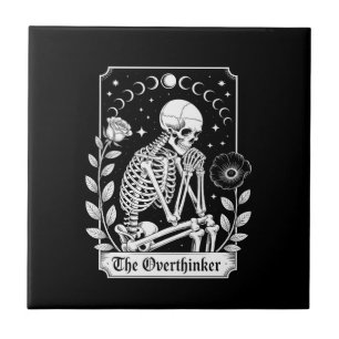 Carreau Citrouille Halloween Squelette Gothique Sombre Sur