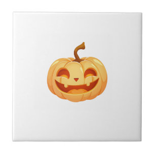 Carreau Citrouille Mignonne Jack O Lantern Tortue Mer Hall