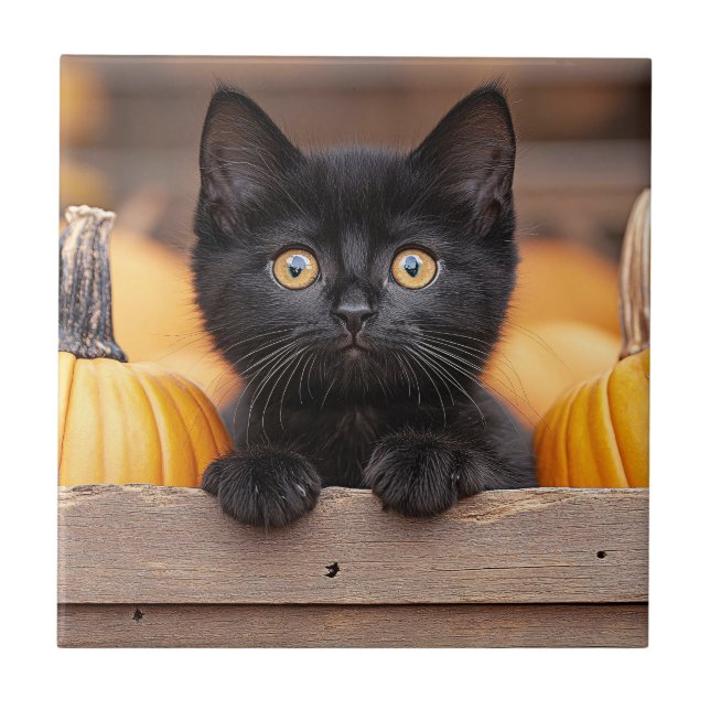 Carreau Citrouille Patch Kitten (Devant)