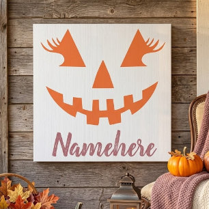Carreau Citrouille personnalisée Jack O Lantern Halloween