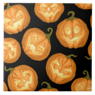 Carreau Citrouilles d'Halloween