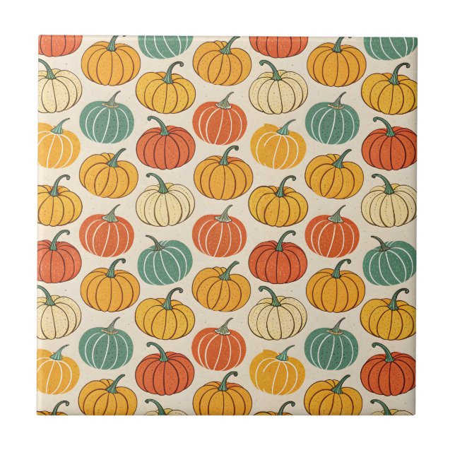 Carreau Citrouilles d'Halloween (Devant)