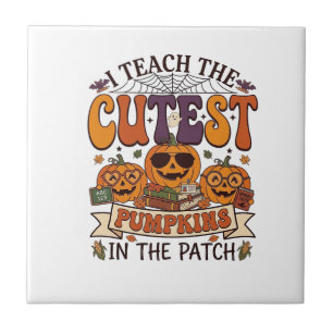 Carreau Citrouilles les plus mignonnes Halloween Lunettes