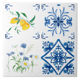 Carreau Citrus, citrons, méditerranéen