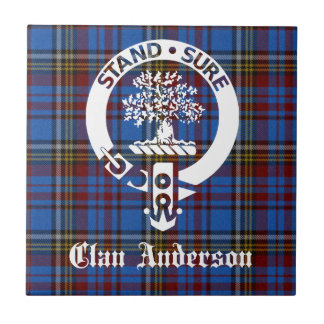 Carreau Clan écossais Anderson Crest & Tartan
