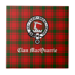 Carreau Clan MacQuarrie Tartan et Crest