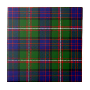 Carreau Clanranald tartan bleu vert plaid