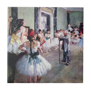 Carreau Classe de danse par Edgar Degas, Ballet Art Vintag