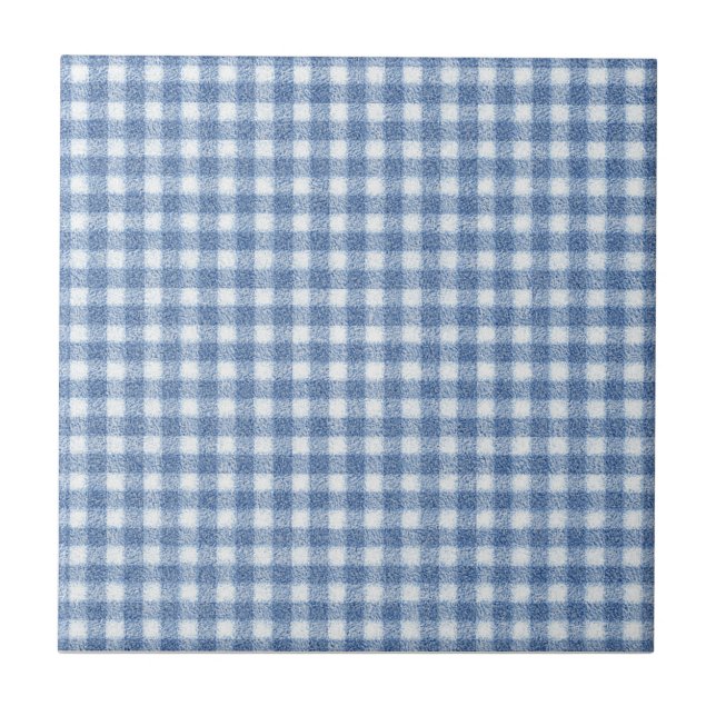 Carreau Classic Blue and White Gingham Check  (Devant)