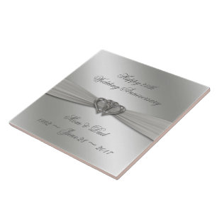 Carreau Classic Silver 25ème tuile Mariage Anniversaire
