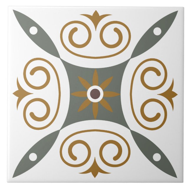 Carreau Classique contemporain italien couronne méditerran (Devant)