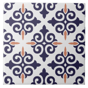 Carreau Classique méditerranéen marocain bleu