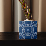 Carreau Classique Vintage Élégant Cobalt Bleu Et Blanc<br><div class="desc">Décor classique et élégant en tuiles décoratives avec des ornements blancs sur un arrière - plan bleu cobalt.</div>