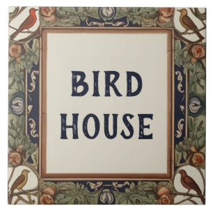 Carreau Classy Bird Custom House Nom Plaque signalétique P