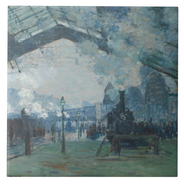 Carreau Claude Monet - arrivée du train de la Normandie (Devant)