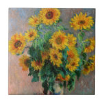Carreau Claude Monet - Bouquet de tournesols<br><div class="desc">Bouquet de tournesols / Bouquet de tournois - Claude Monet,  Huile sur toile,  1881</div>