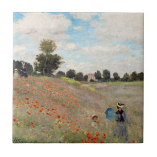 Carreau Claude Monet - Champ de coquelicots