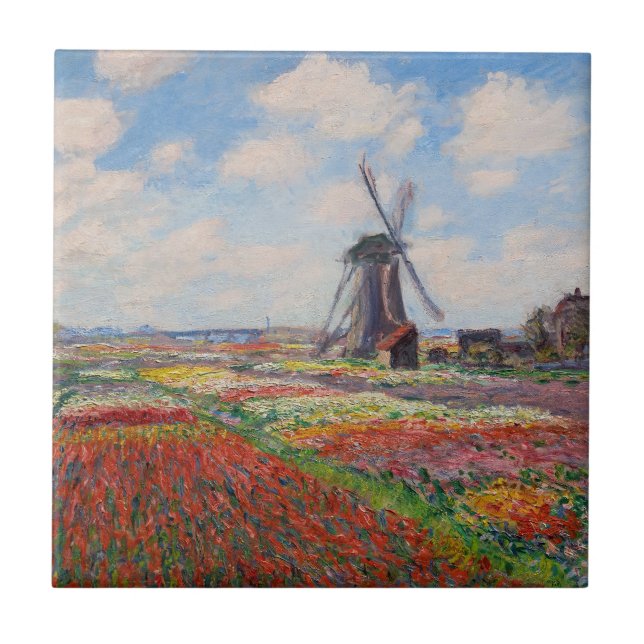 Carreau Claude Monet - Champ de Tulipes en Hollande (Devant)
